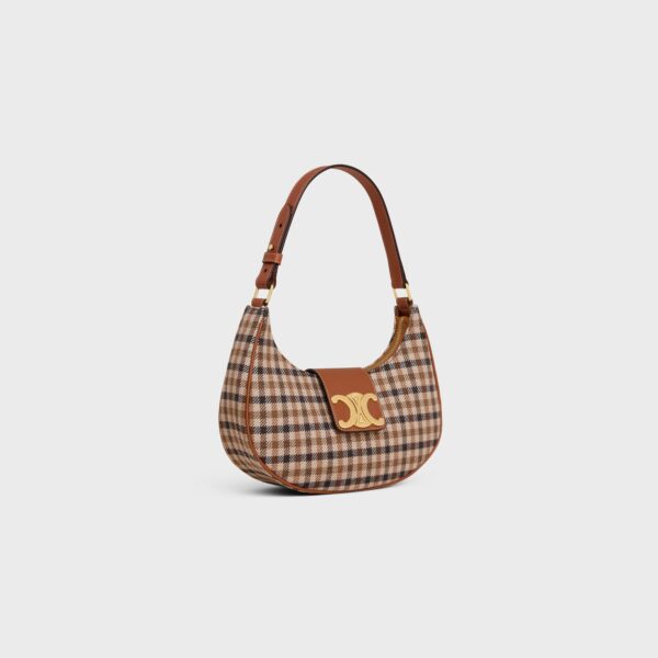 Celine Ava triomphe medium tartan calfskin bag - Image 5