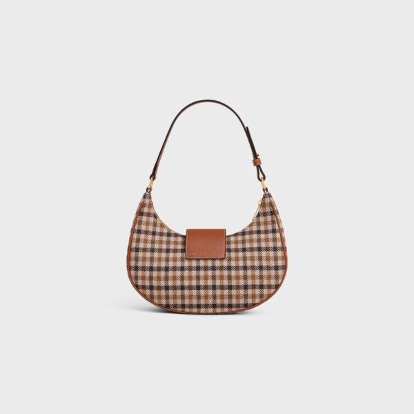 Celine Ava triomphe medium tartan calfskin bag - Image 4