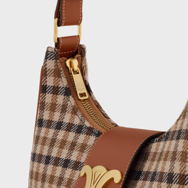 Celine Ava triomphe medium tartan calfskin bag - Image 3