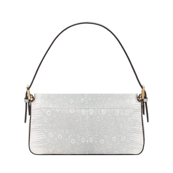 Fendi Baguette 1997 White Lizard Leather Bag - Image 4