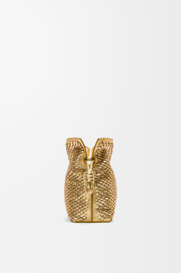 LOEWE Flamenco Clutch in Gold Laminated Lambskin - Image 2