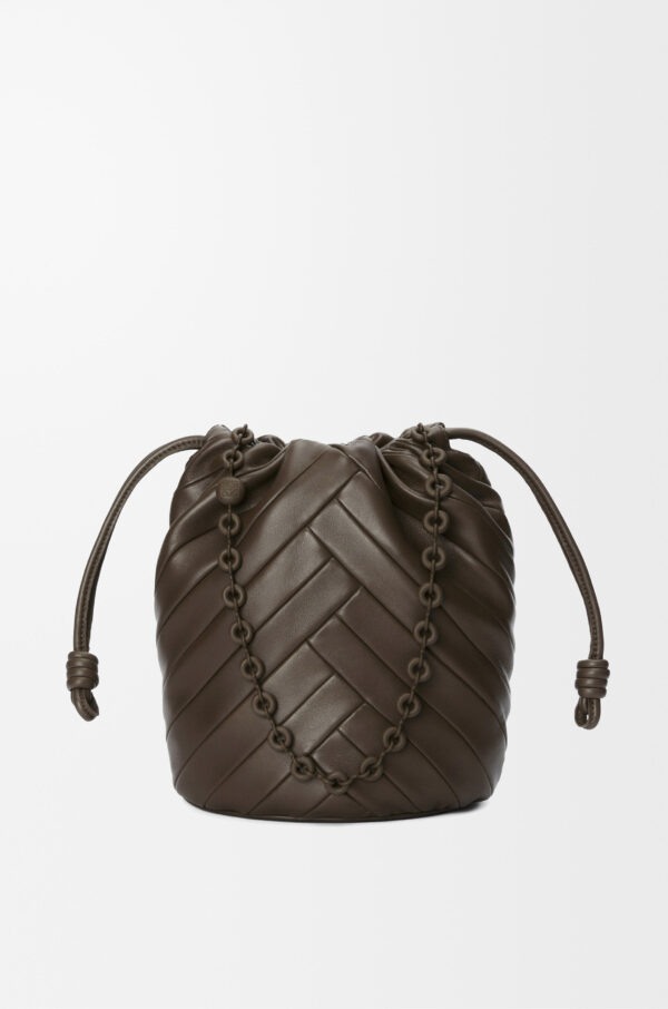 LOEWE Flamenco Purse Medium in Chocolate Mellow Nappa Lambskin