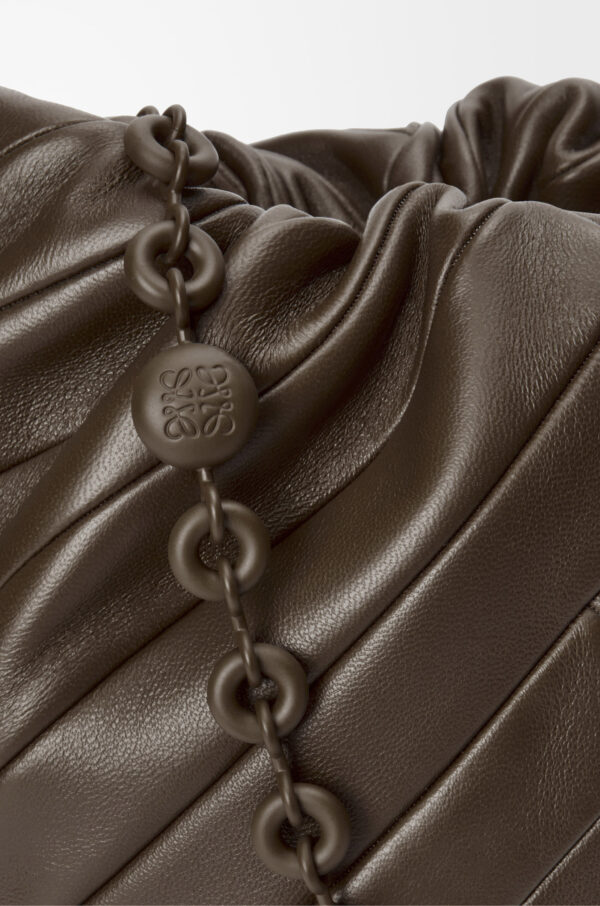 LOEWE Flamenco Purse Medium in Chocolate Mellow Nappa Lambskin - Image 2