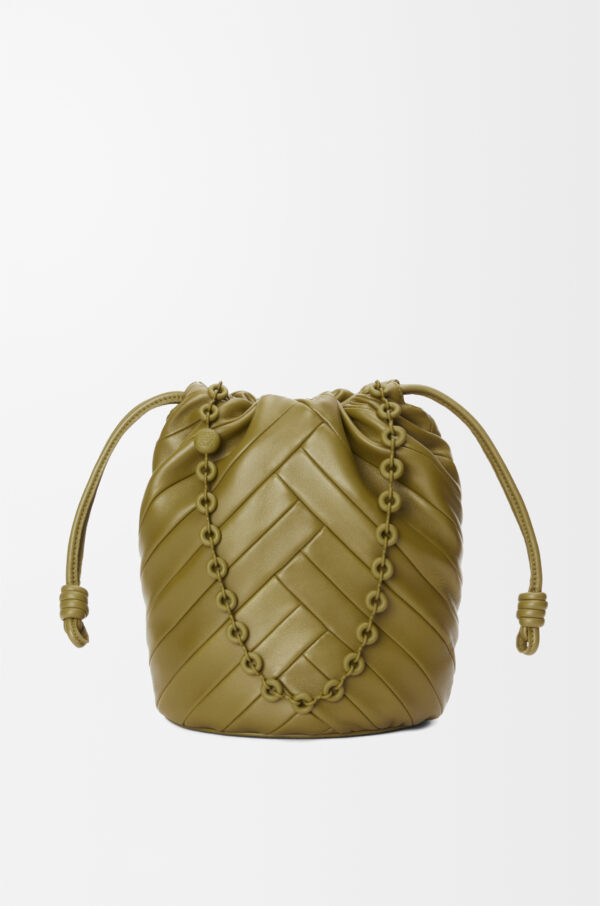 LOEWE Flamenco Purse Medium in Olive Mellow Nappa Lambskin
