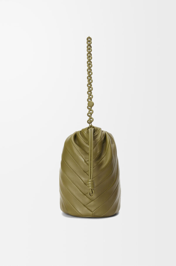 LOEWE Flamenco Purse Medium in Olive Mellow Nappa Lambskin - Image 6