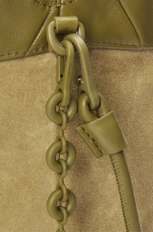 LOEWE Flamenco Purse Medium in Olive Mellow Nappa Lambskin - Image 3