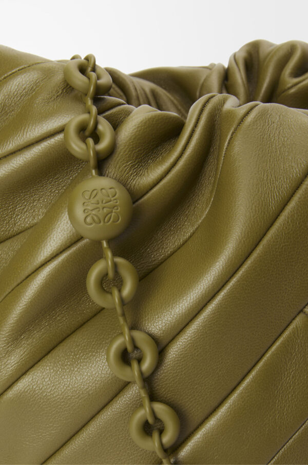 LOEWE Flamenco Purse Medium in Olive Mellow Nappa Lambskin - Image 4