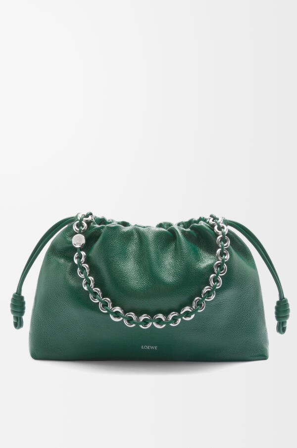 LOEWE Flamenco Purse Large in Evergreen Deerskin
