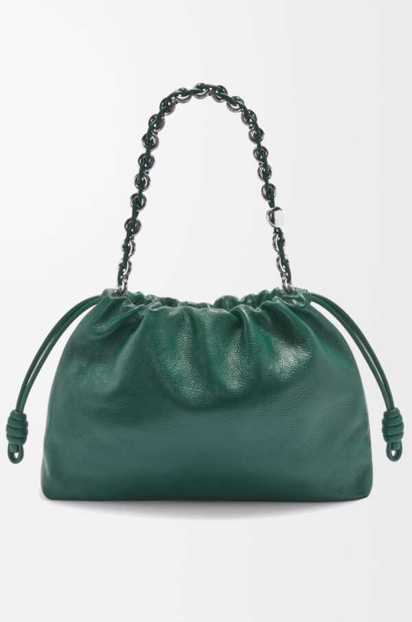 LOEWE Flamenco Purse Large in Evergreen Deerskin - Image 3