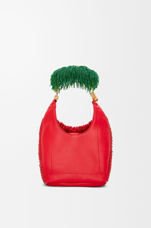 LOEWE Squeeze Mini Bag in Red Beaded Leather - Image 5