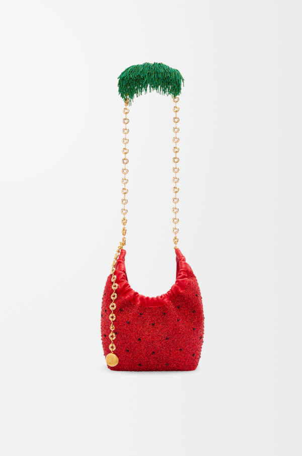 LOEWE Squeeze Mini Bag in Red Beaded Leather - Image 4