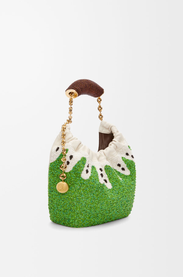 LOEWE Squeeze Mini Bag in Green Beaded Leather - Image 2