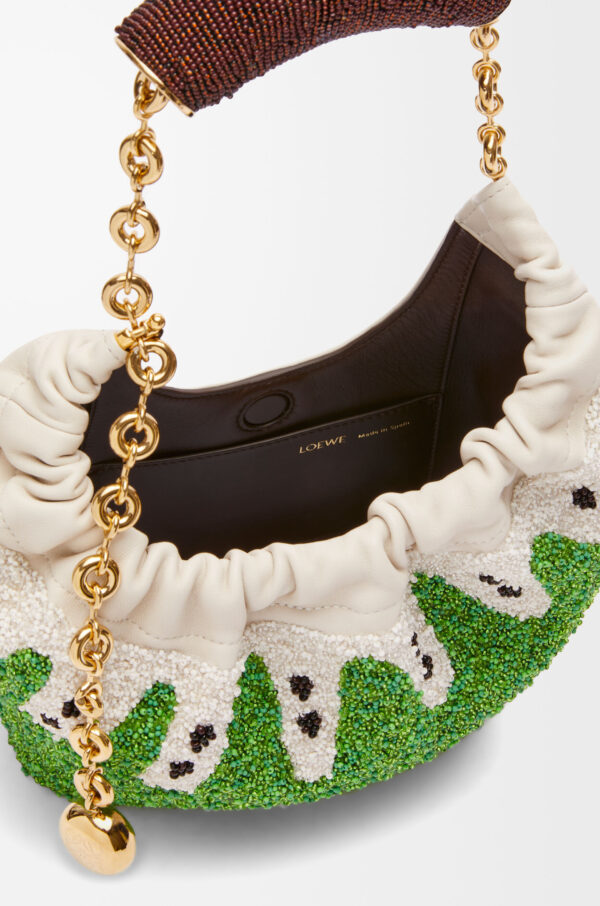 LOEWE Squeeze Mini Bag in Green Beaded Leather - Image 3