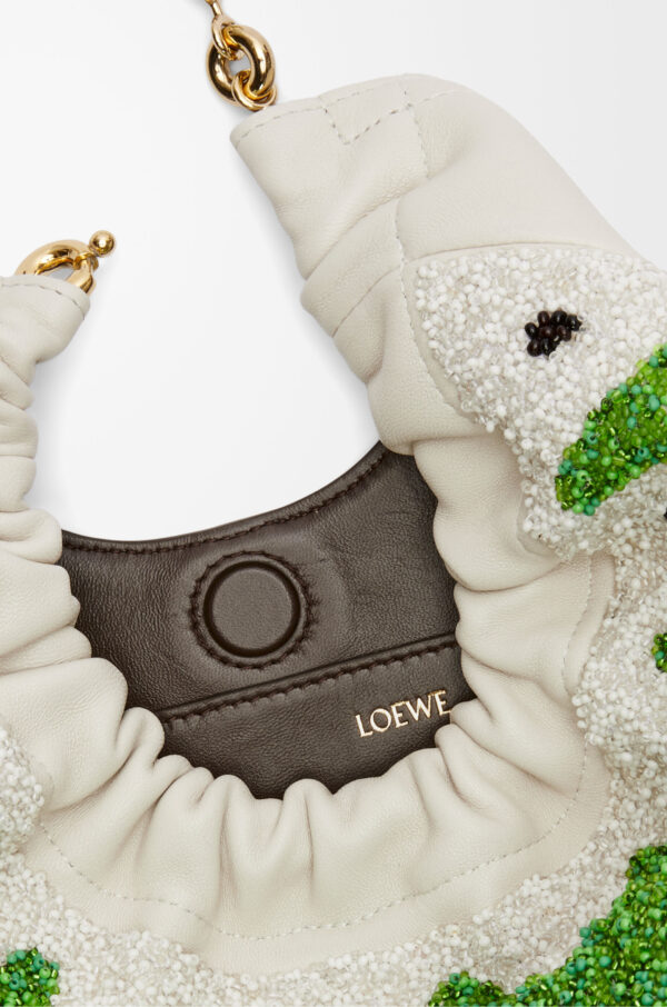 LOEWE Squeeze Mini Bag in Green Beaded Leather - Image 5