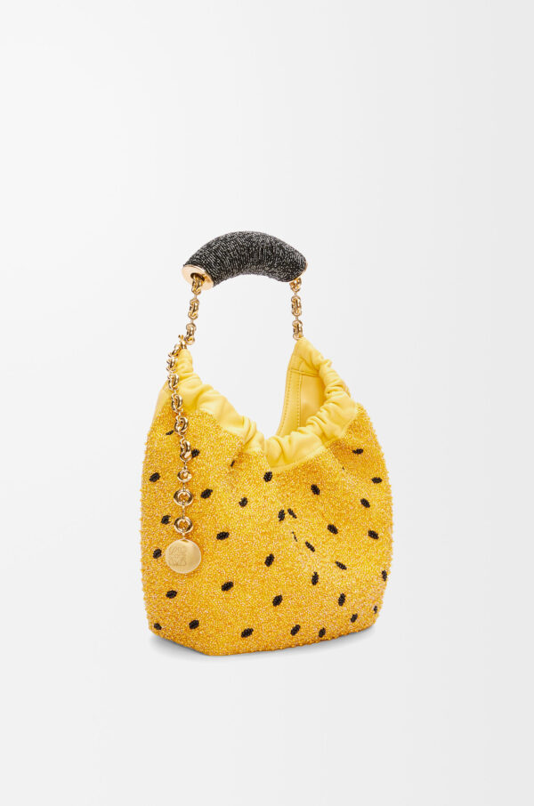 LOEWE Squeeze Mini Bag in Yellow Beaded Leather - Image 5