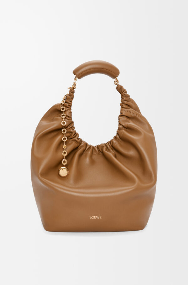 LOEWE Squeeze Medium Bag in Oak Mellow Nappa Lambskin